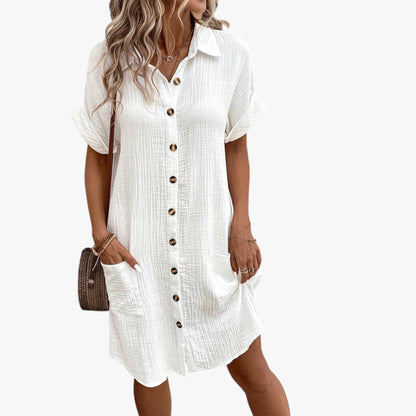 Women’s Comfortable Summer Shirt Dress | Midi