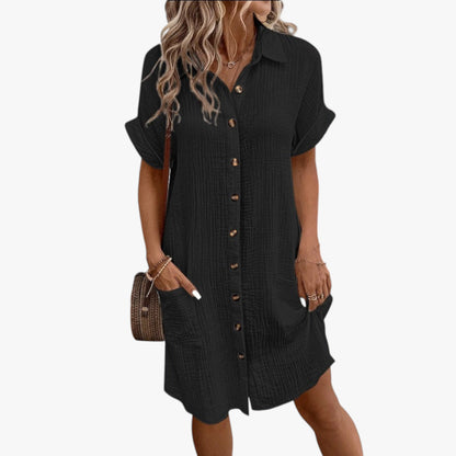 Women’s Comfortable Summer Shirt Dress | Midi