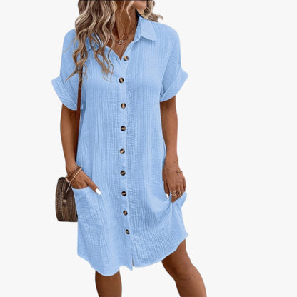 Women’s Comfortable Summer Shirt Dress | Midi