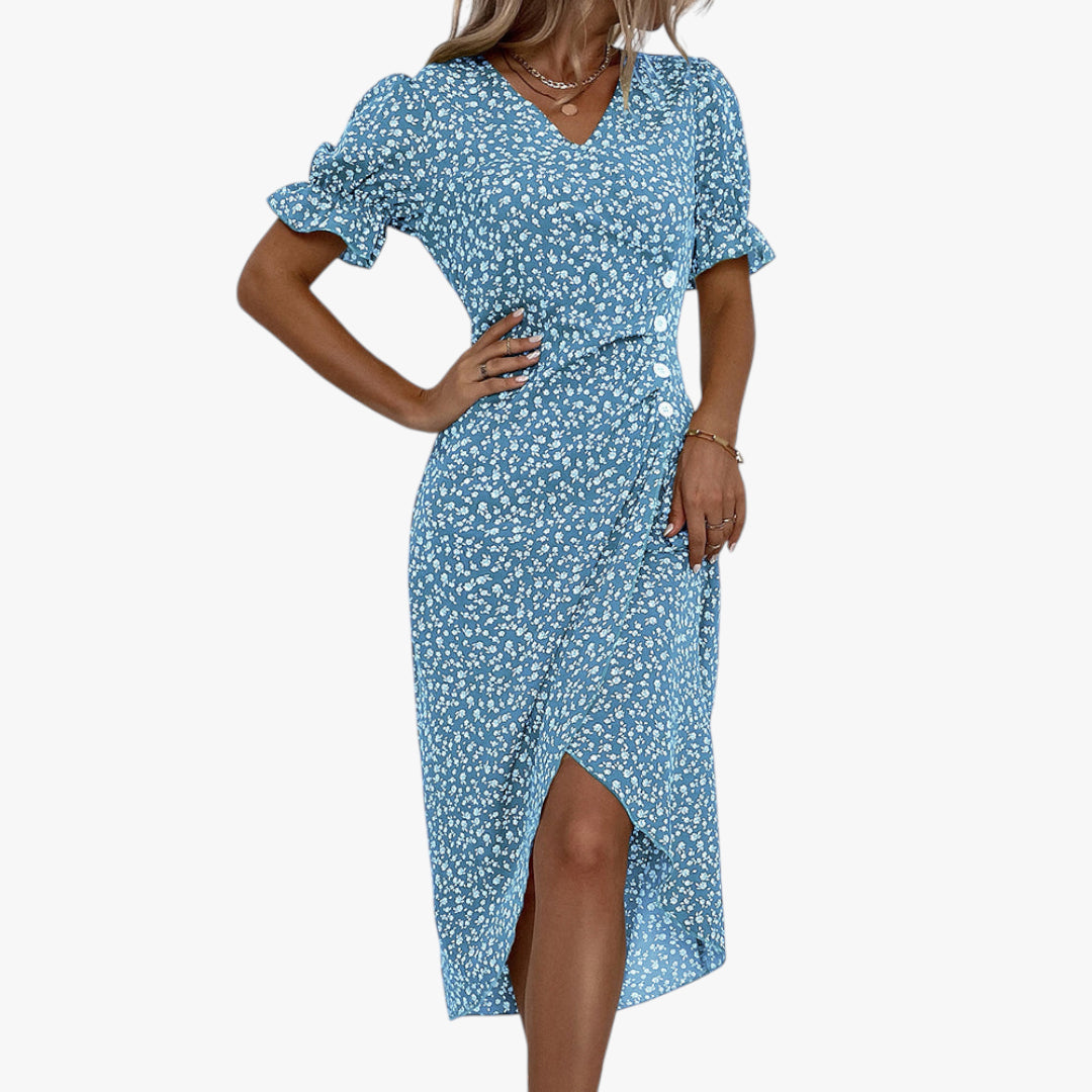 Women’s Floral Wrap Summer Dress | Midi