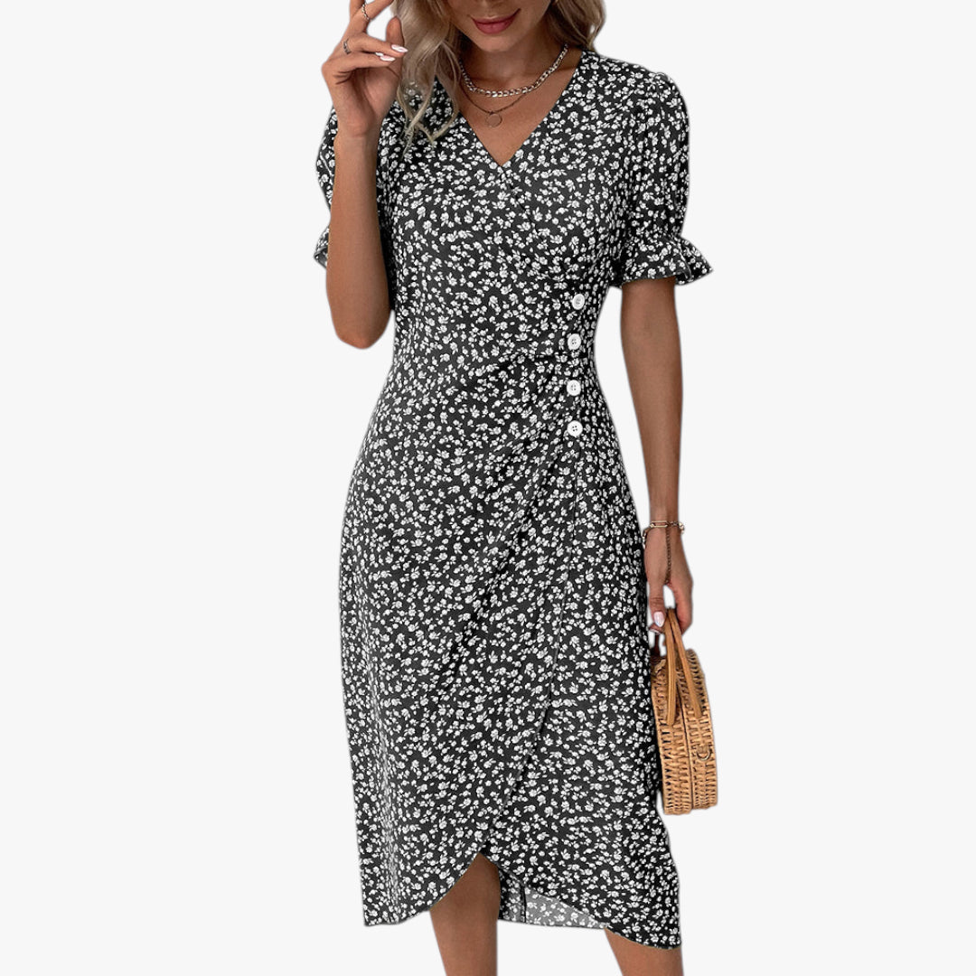 Women’s Floral Wrap Summer Dress | Midi