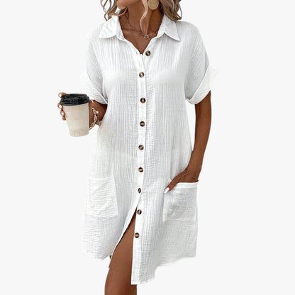 Women’s Comfortable Summer Shirt Dress | Midi