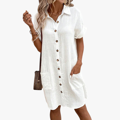 Women’s Comfortable Summer Shirt Dress | Midi