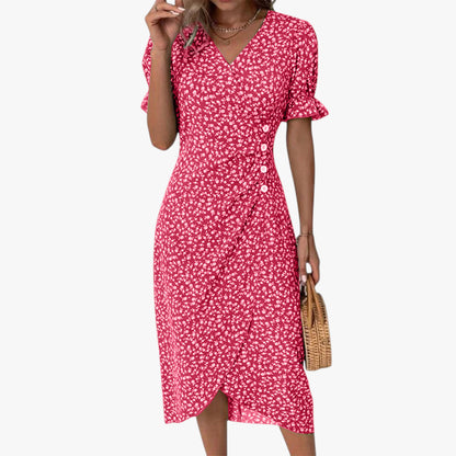 Women’s Floral Wrap Summer Dress | Midi