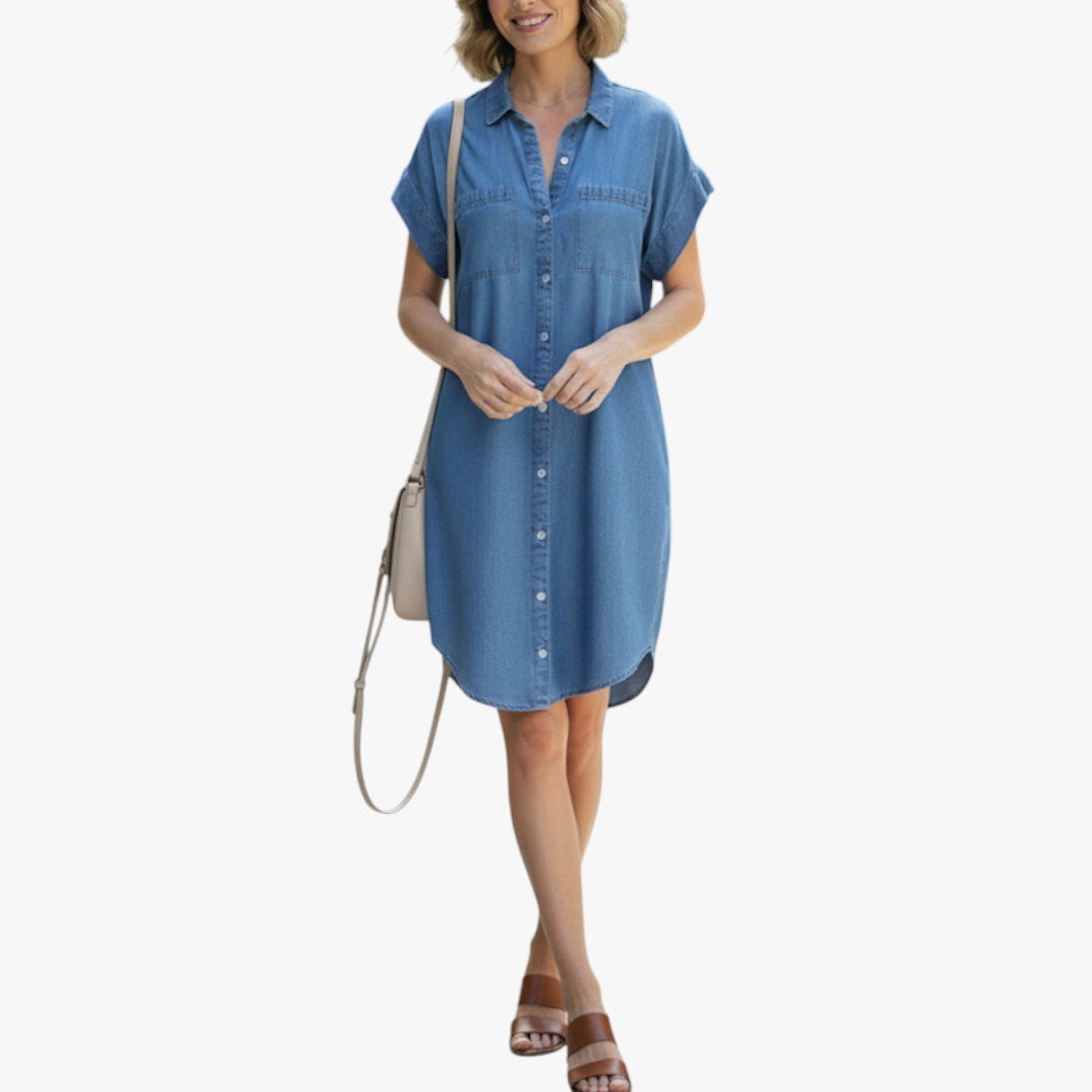 Women’s Denim Shirt Dress | Midi
