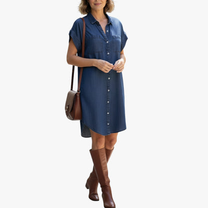 Women’s Denim Shirt Dress | Midi