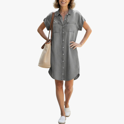 Women’s Denim Shirt Dress | Midi