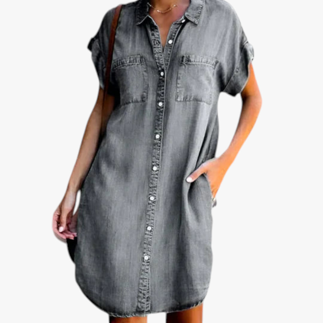Women’s Denim Shirt Dress | Midi