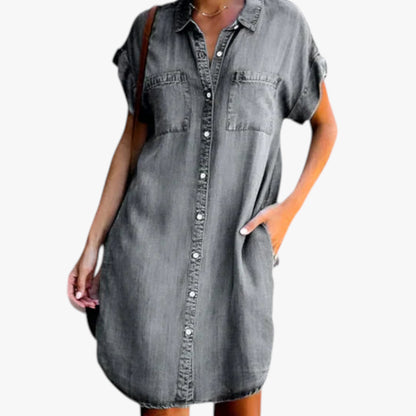 Women’s Denim Shirt Dress | Midi