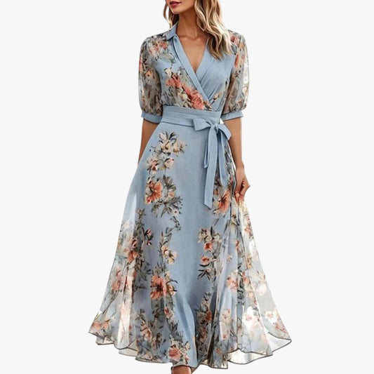 Women's Floral Wrap Dress | Maxi